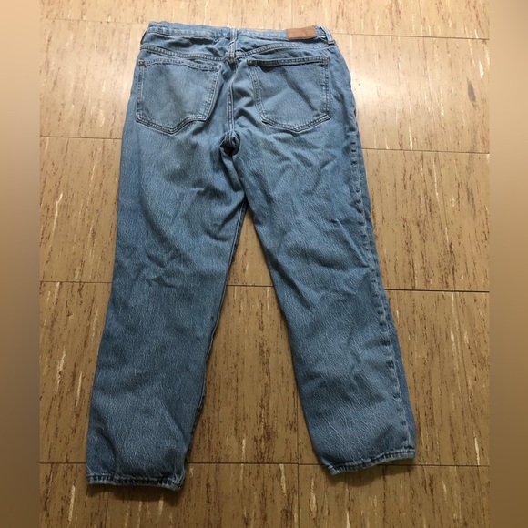 Madewell Mid-Rise Perfect Vintage Jean Knee-Rip Edition Medium Wash size 30 - Picture 7 of 10